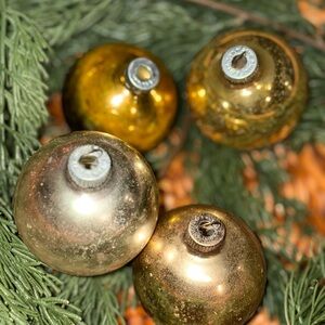 Shiny Brite Gold Ornaments